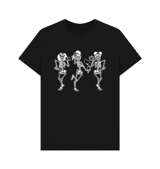 Black 3 WAXING SKELETONS - WHITE