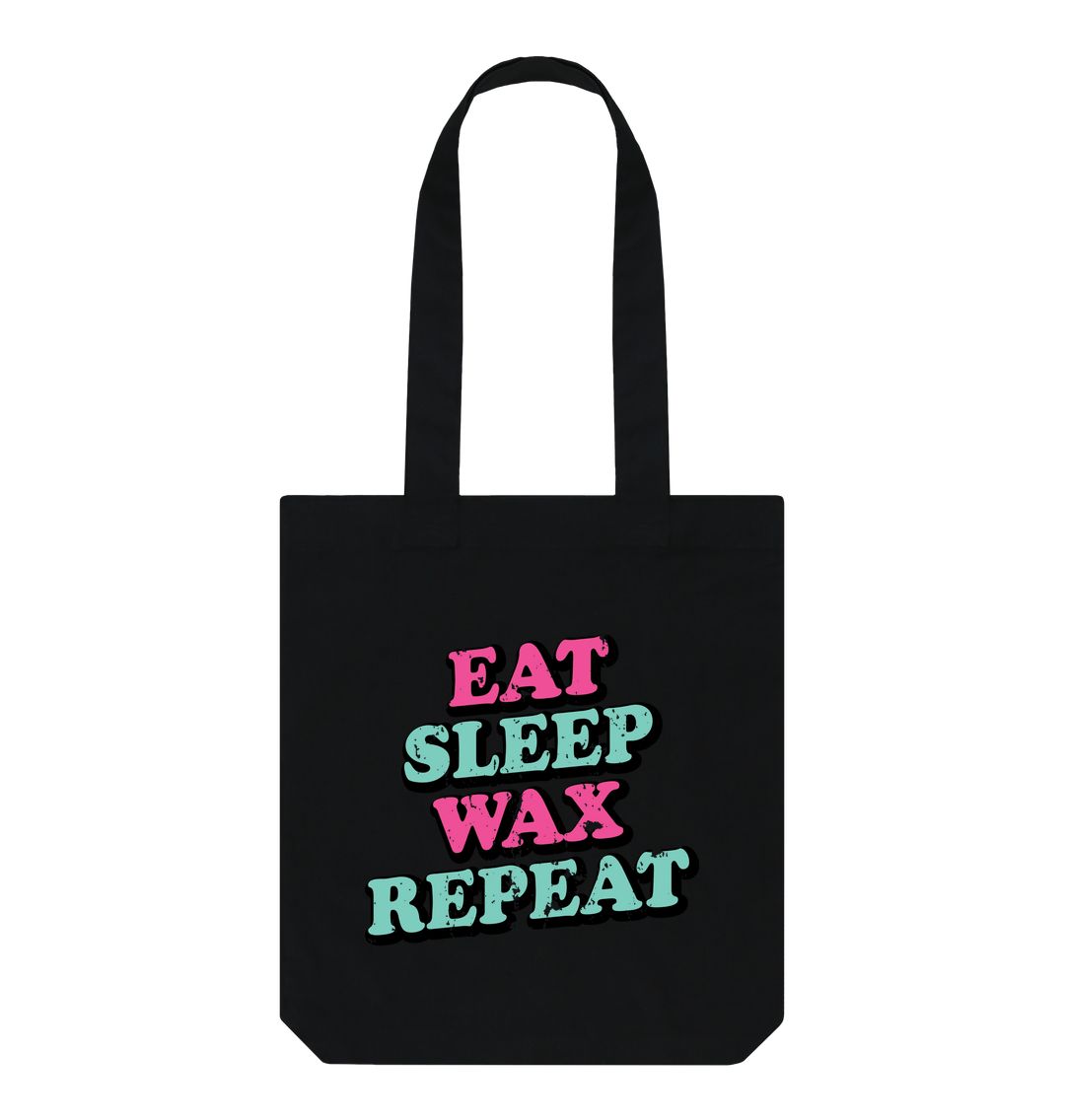 Black EAT SLEEP WAX REPEAT BAG